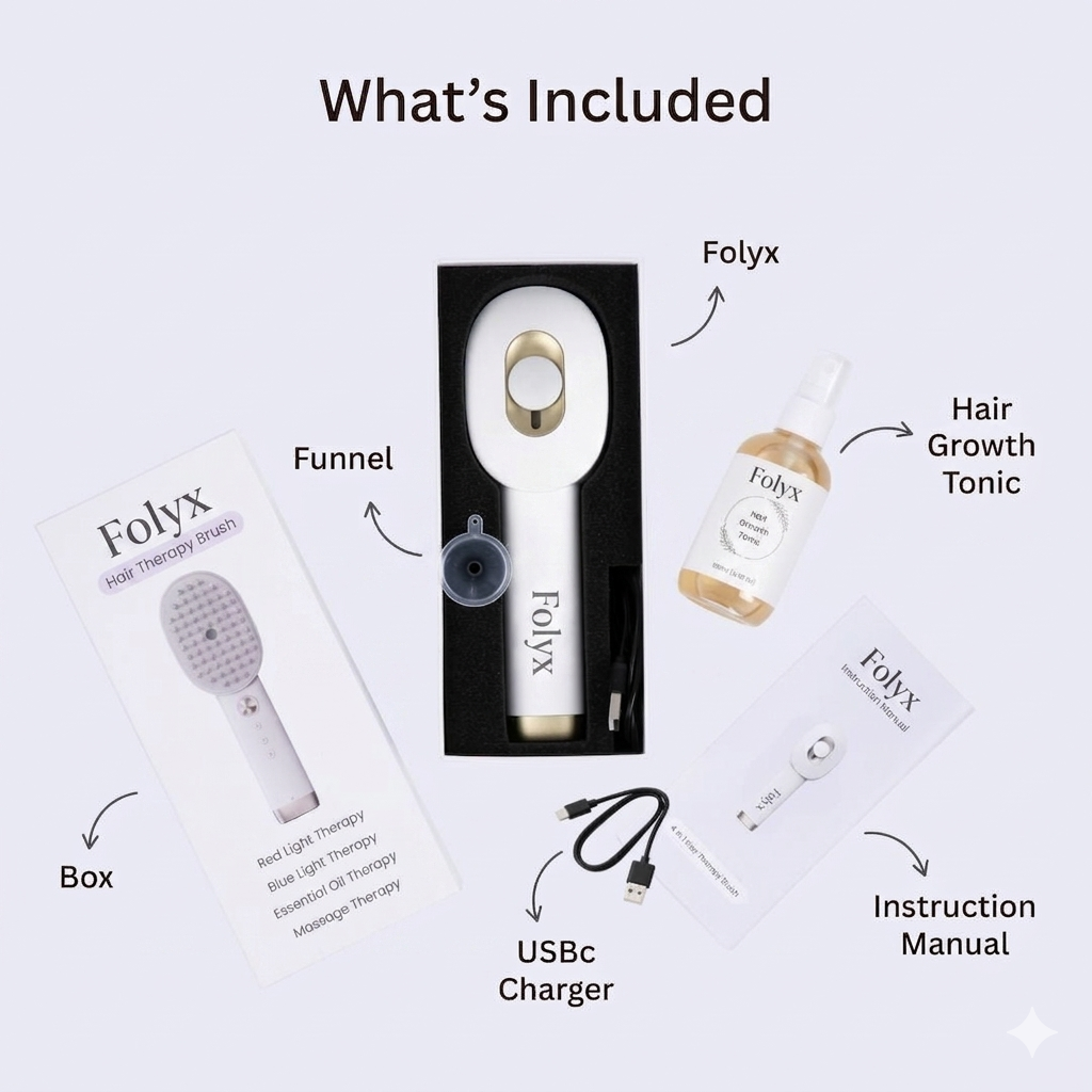 Folyx™ The Ultimate 4-in-1 Hair Therapy Brush